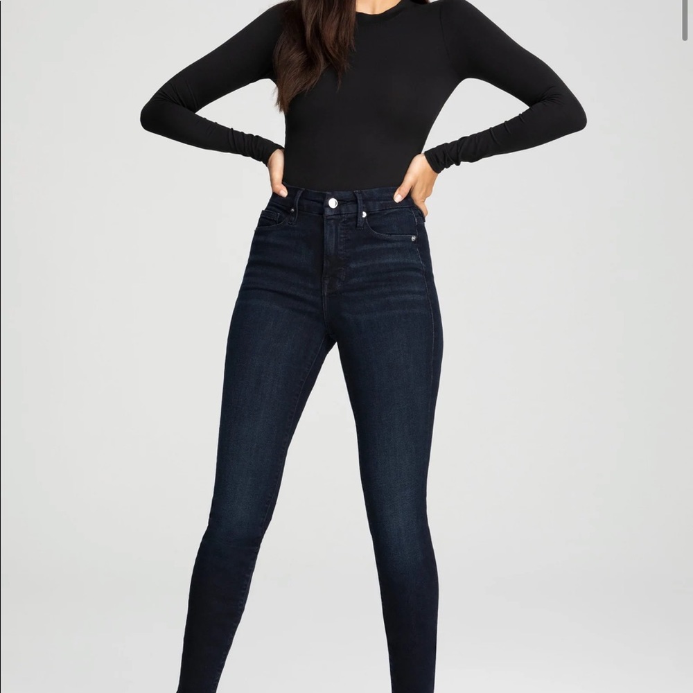 Good Legs Good American Dark Wash Skinny Jeans size 8